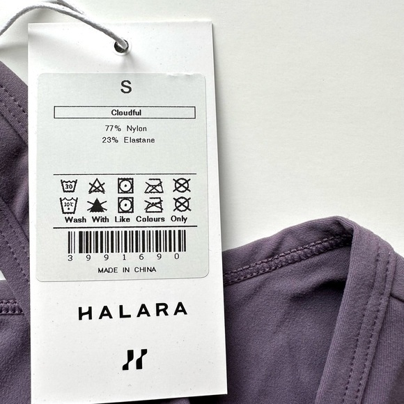 NWT Halara 2-in-1 Sport Cropped Halter Clip Front Long Sleeve w/ Thumb Hole - Picture 8 of 8